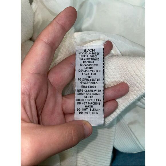 Ci Sono Light Cream Bomber Jacket with Zippers - Picture 9 of 9